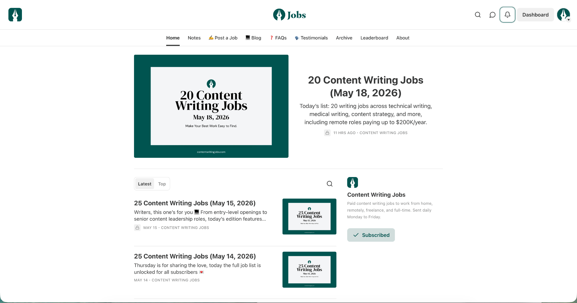 Content Writing Jobs